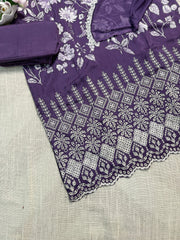 Violet Silk Salwar Suit - SU 127