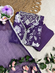 Violet Silk Salwar Suit - SU 127