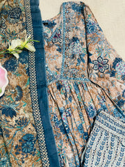 Blue Alia Cut Salwar Suit - SU 128