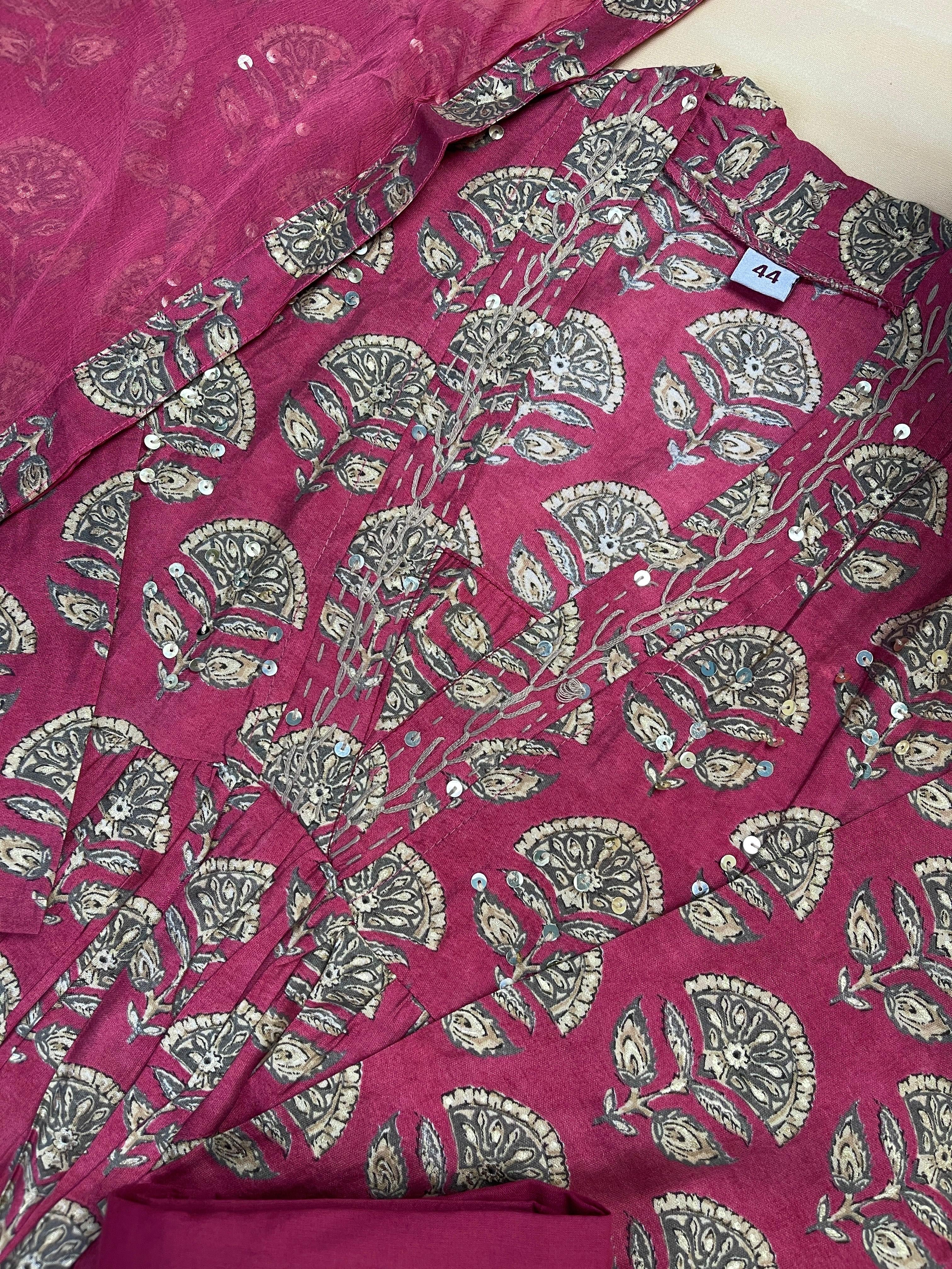 Peach Red Salwar Suit - SU 29