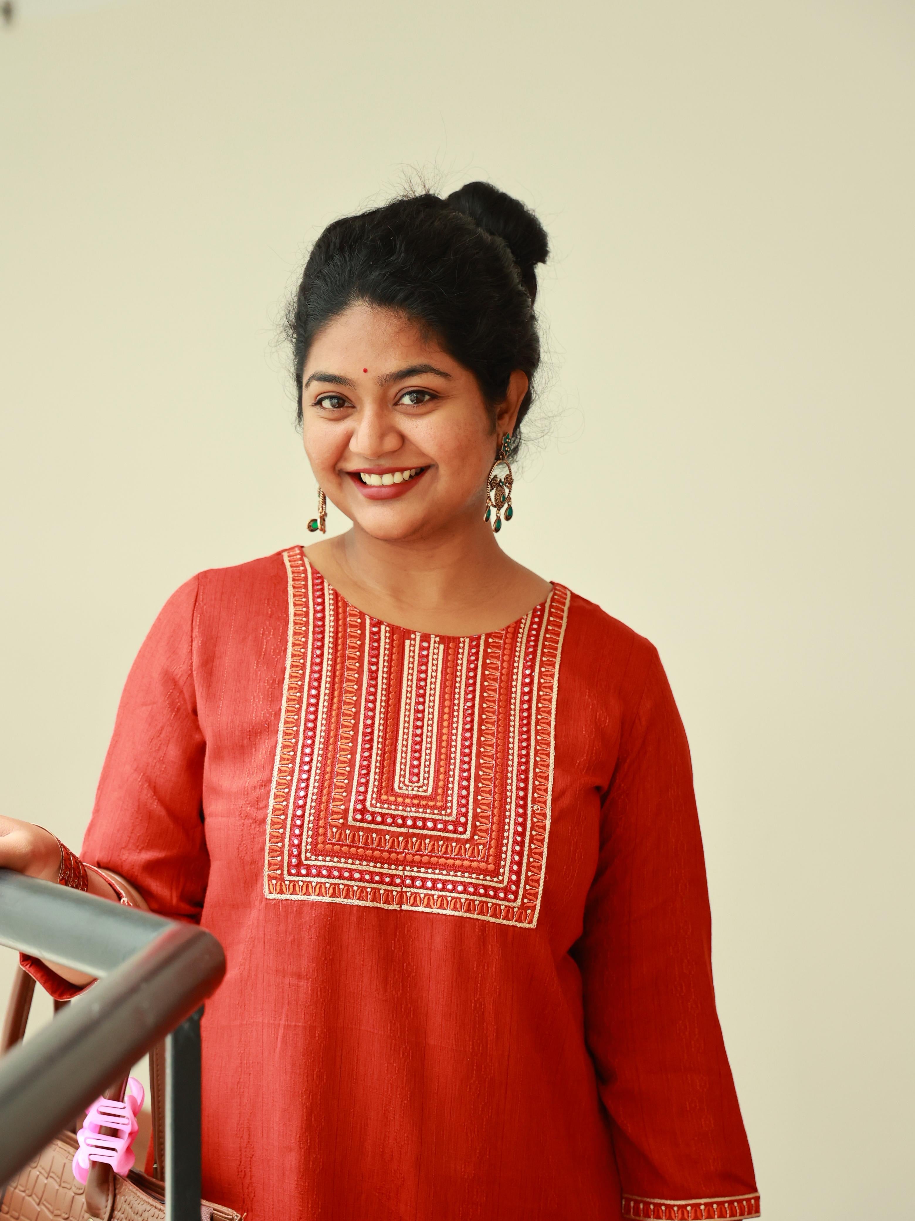 Brick Red Kurtha Top - Casual Kurtha