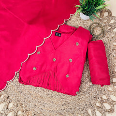 Red Muslin Salwar Suit - Elegant Salwar