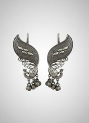 Grand Oxidized Peacock Bugadi Ear Cuff (SJ 98 )