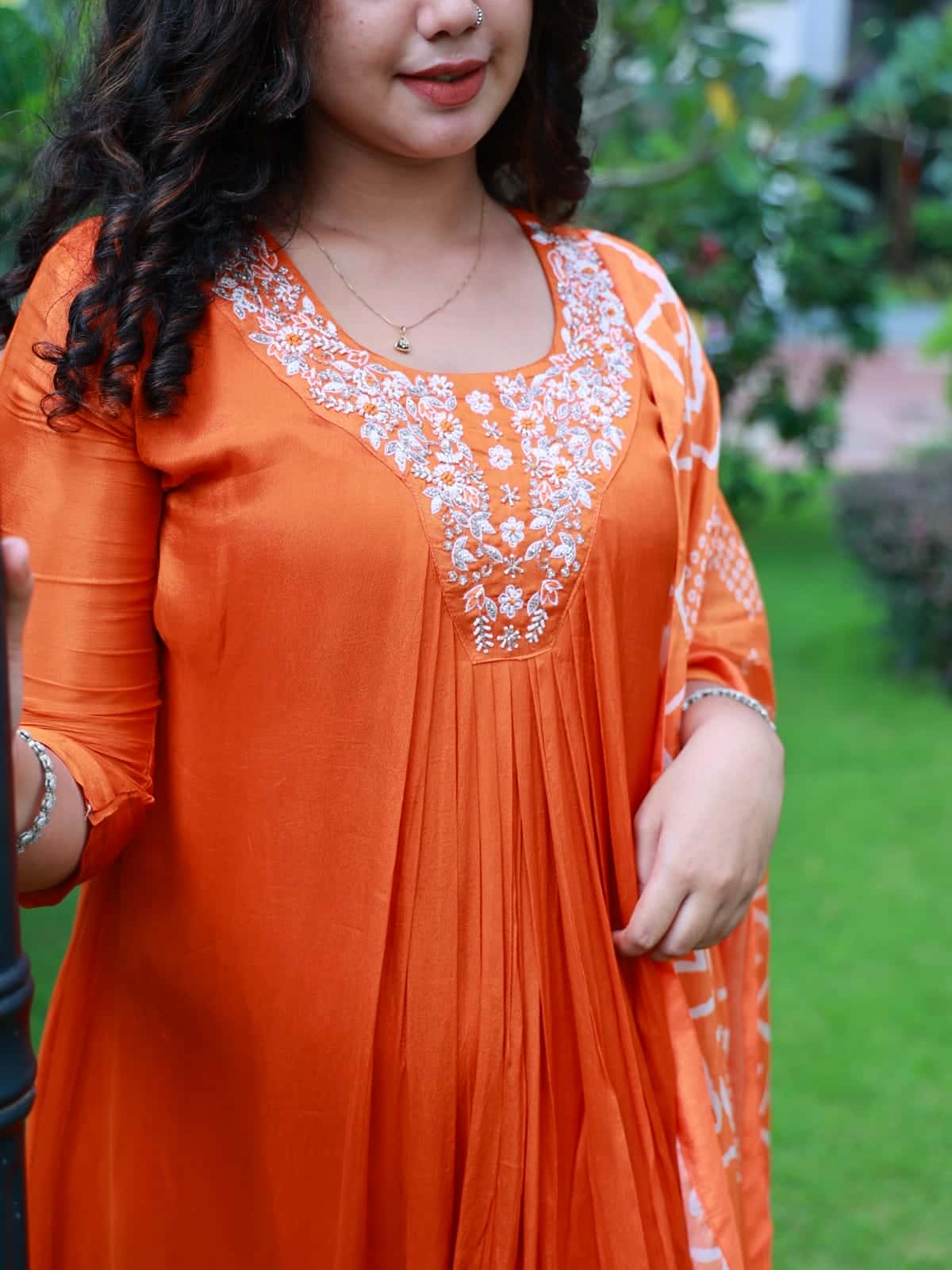 Burnt orange Salwar suit