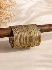 CLASSIC GOLD SPARKLE BANGLES (SJ 112)