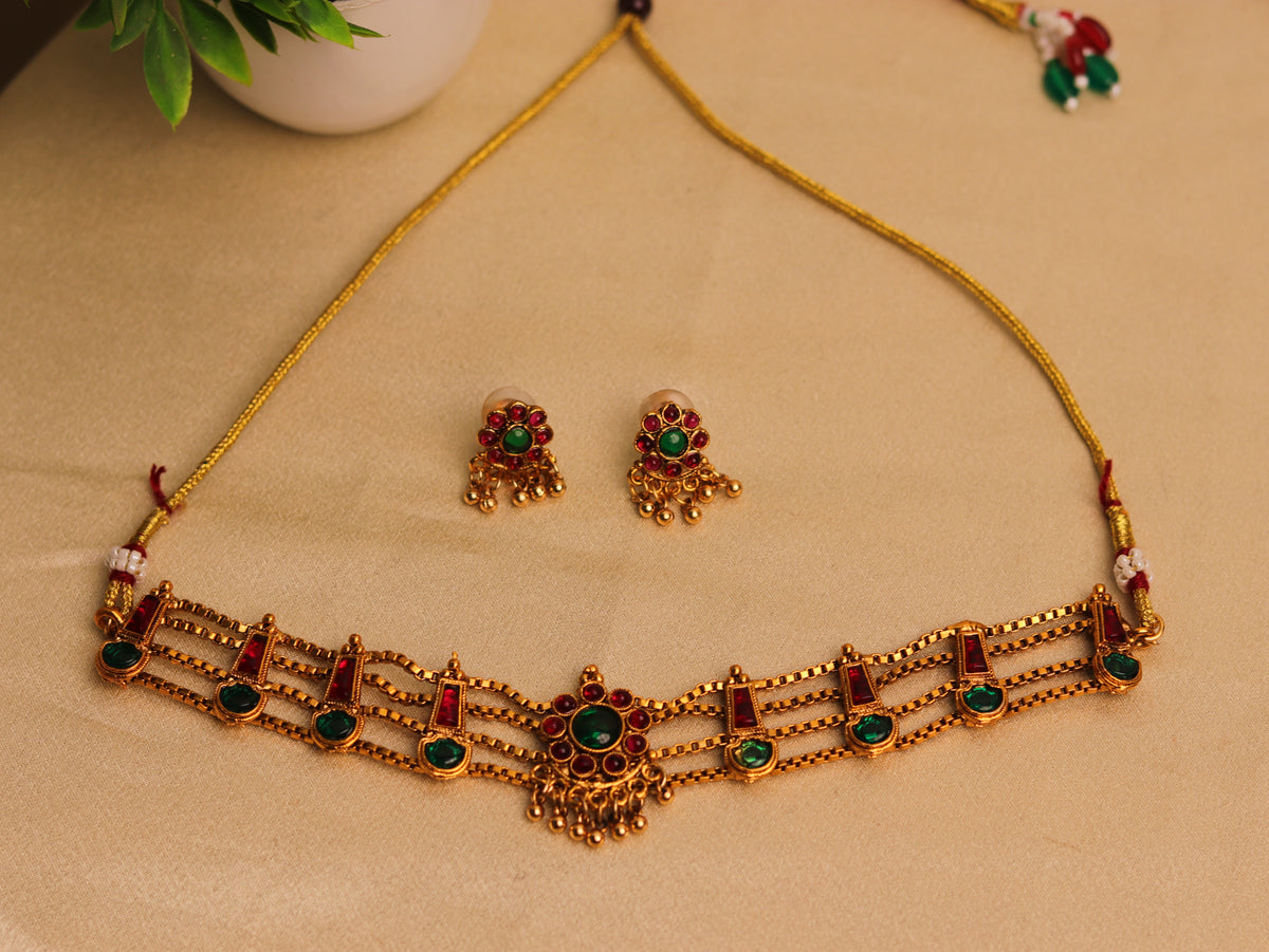 Antique Emerald Ruby Choker Set (SJ 191)