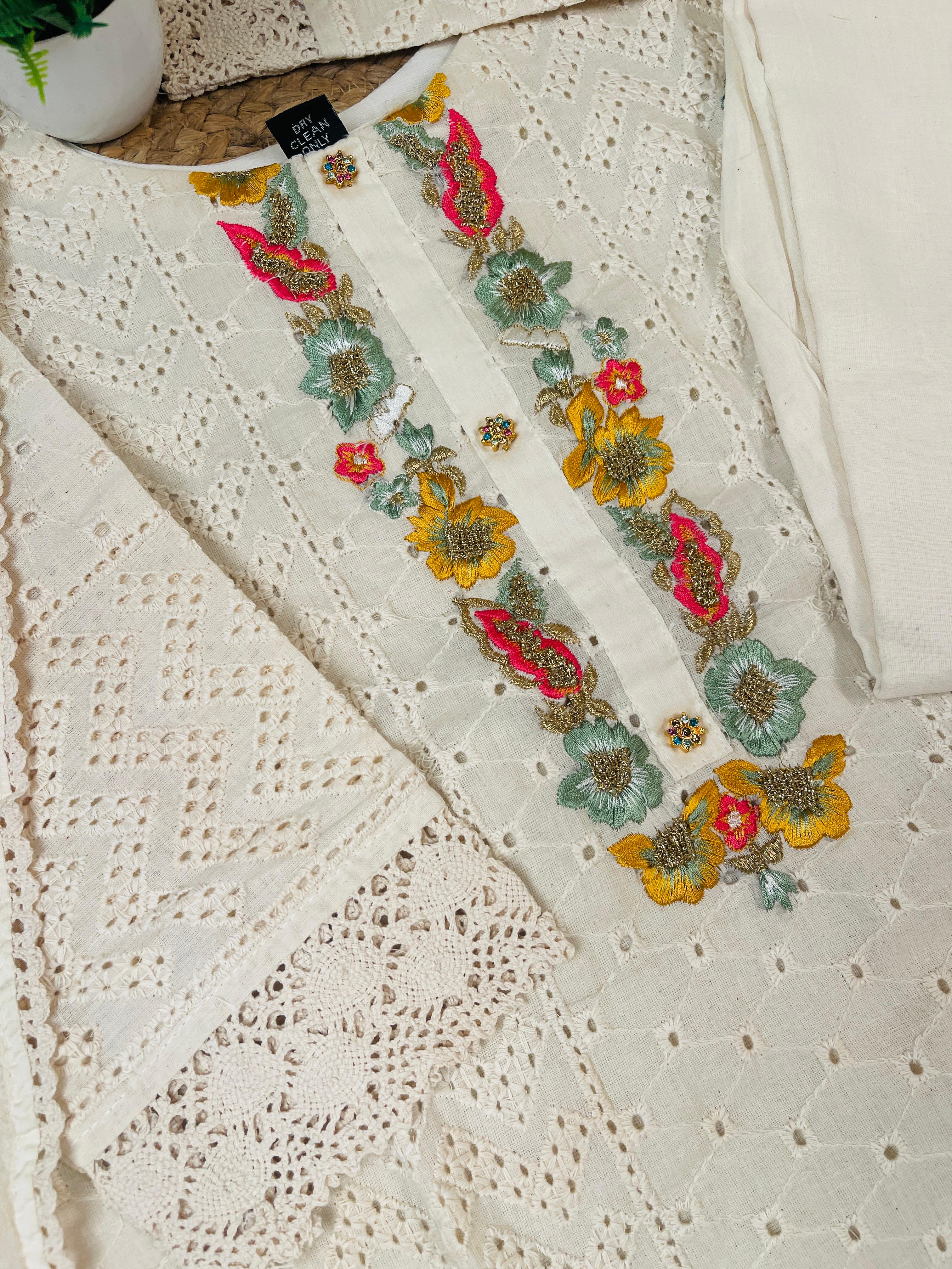 Hakoba Salwar Suit With Floral Works - Elegant Wedding & Traditional Wear