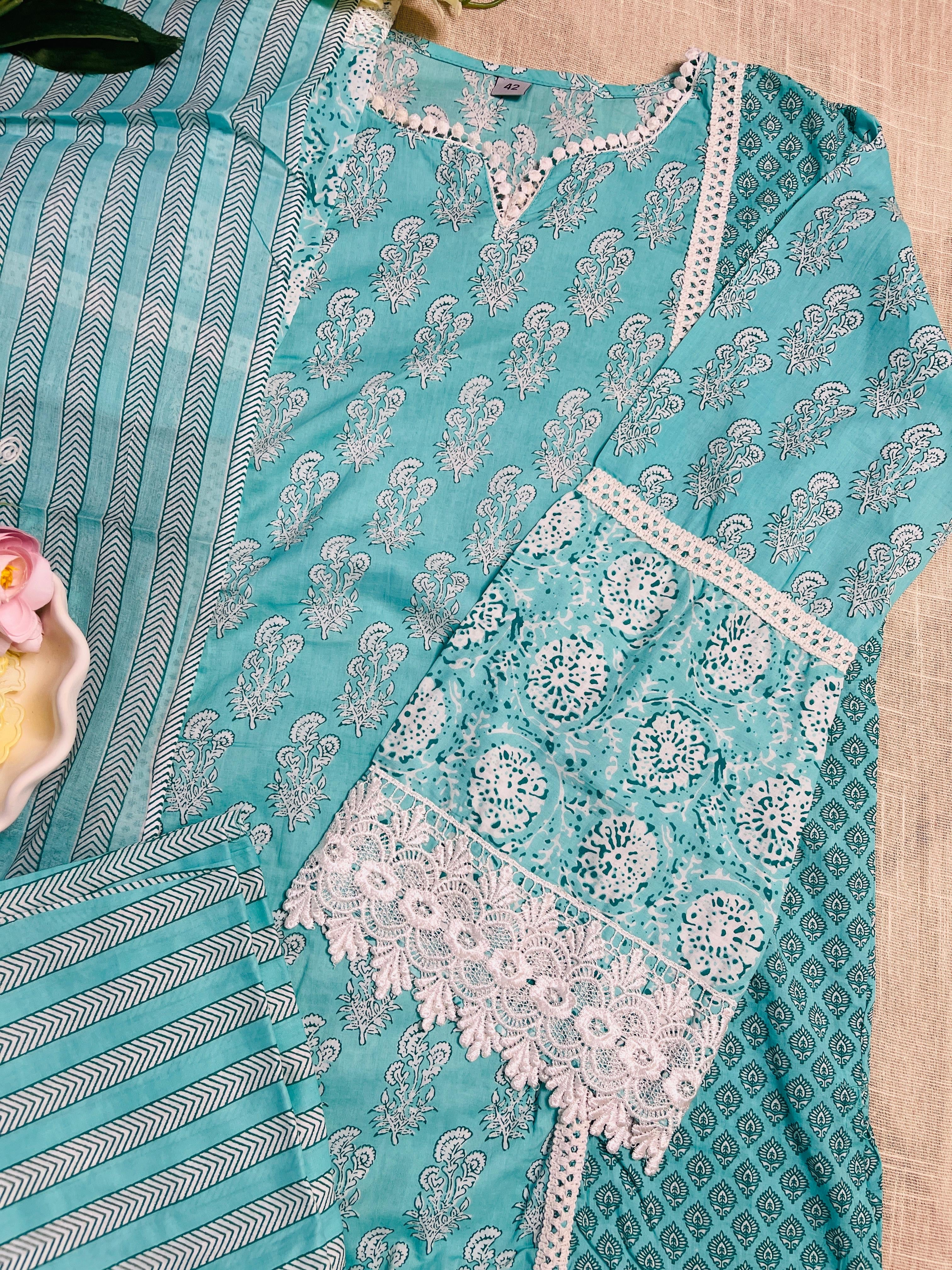 Turquoise Pakistani Salwar Suit