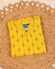 Mustard Meadows Feeding Kurti Top ( SU 273 )