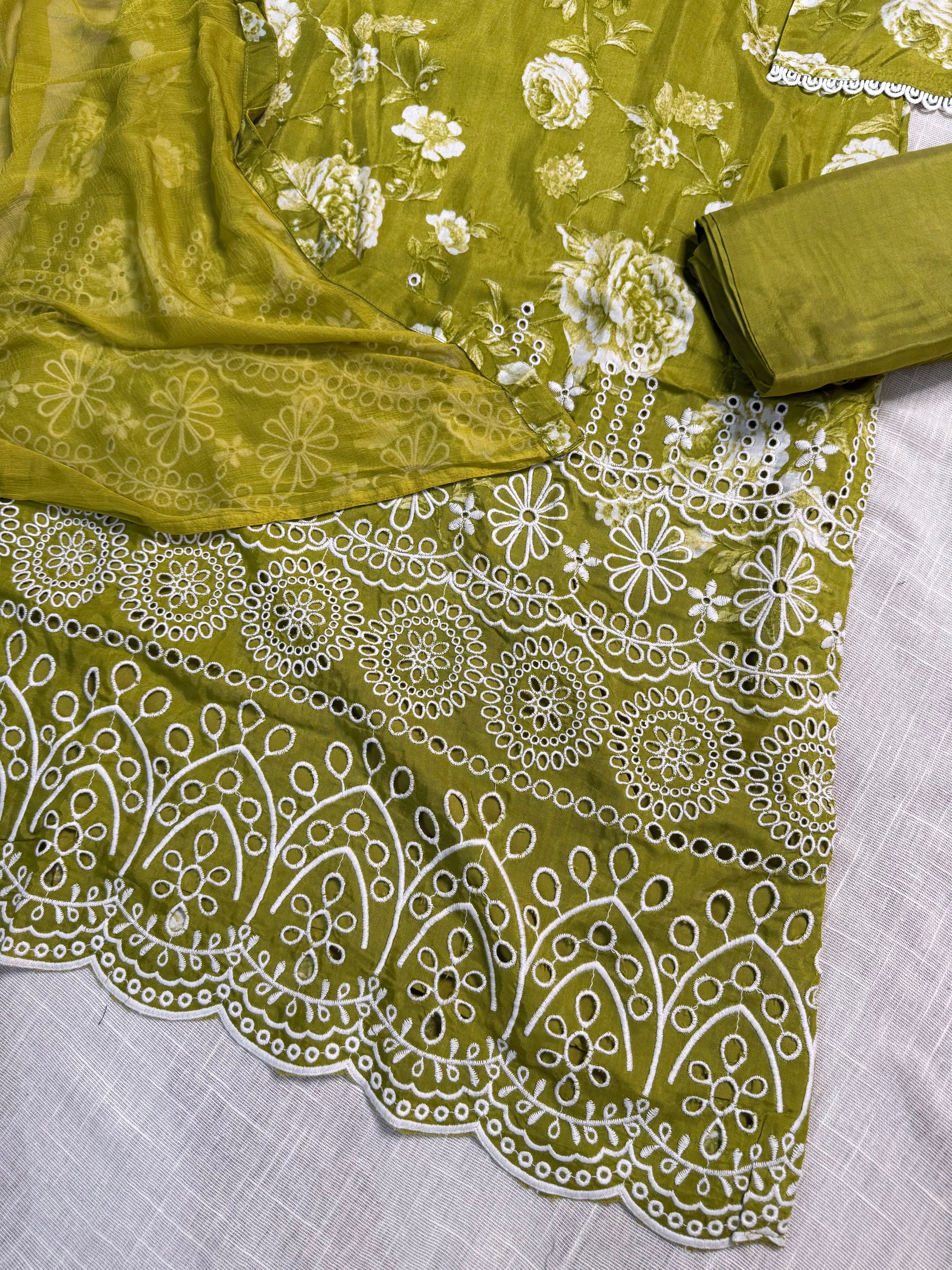 Green Silk salwar suit - SU 127