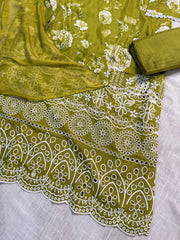 Green Silk salwar suit - SU 127