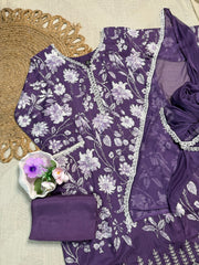Violet Silk Salwar Suit (SU 127)