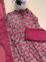 Peach Red Salwar Suit - SU 29