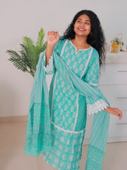 Turquoise Pakistani Salwar Suit (SU 28)