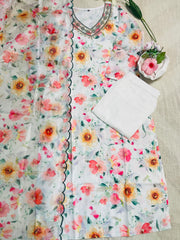 White Floral Salwar Suit - SU 71