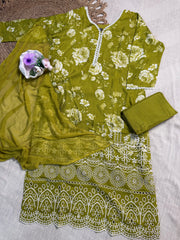 Green Silk salwar suit - SU 127