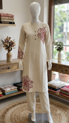 IVORY BLOSSOM CO-ORD SET - SU 516