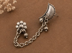 Chandrika Oxidised Moon Chain Ear Cuff ( SJ 126)