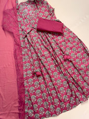 Peach Red Salwar Suit - SU 29
