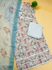 Light Blue Floral Salwar Set - SU 97