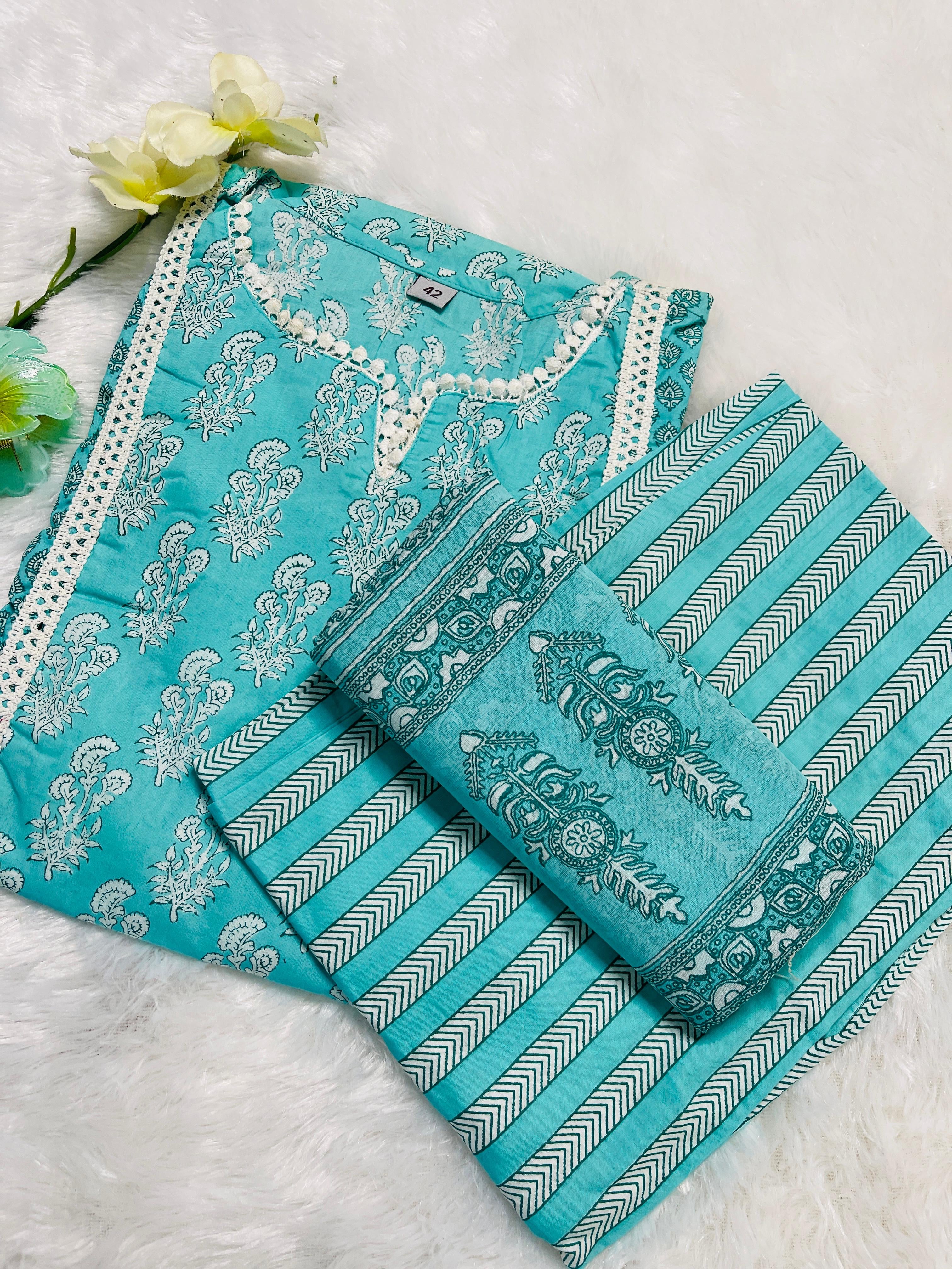 Turquoise Pakistani Salwar Suit