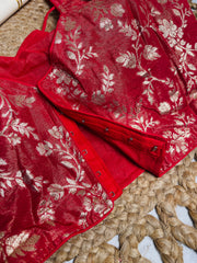 RUBY BLOOM✨BROCADE READYMADE BLOUSE (SU 842)