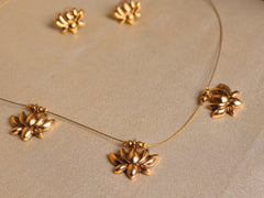 Lotus Invisible Chain Necklace Set (SJ 177)