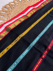 MIDNIGHT🖤✨HERITAGE SOFT MUL COTTON SAREE (SU 867)