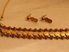 Antique Ruby Coin Choker Set (SJ 190)