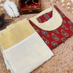 Ajrak Skirt & Top - Festive Wear