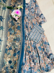 Blue Alia Cut Salwar Suit - SU 128