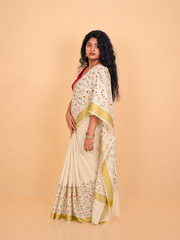 Poonthennal Stripes Set Saree- SU 538