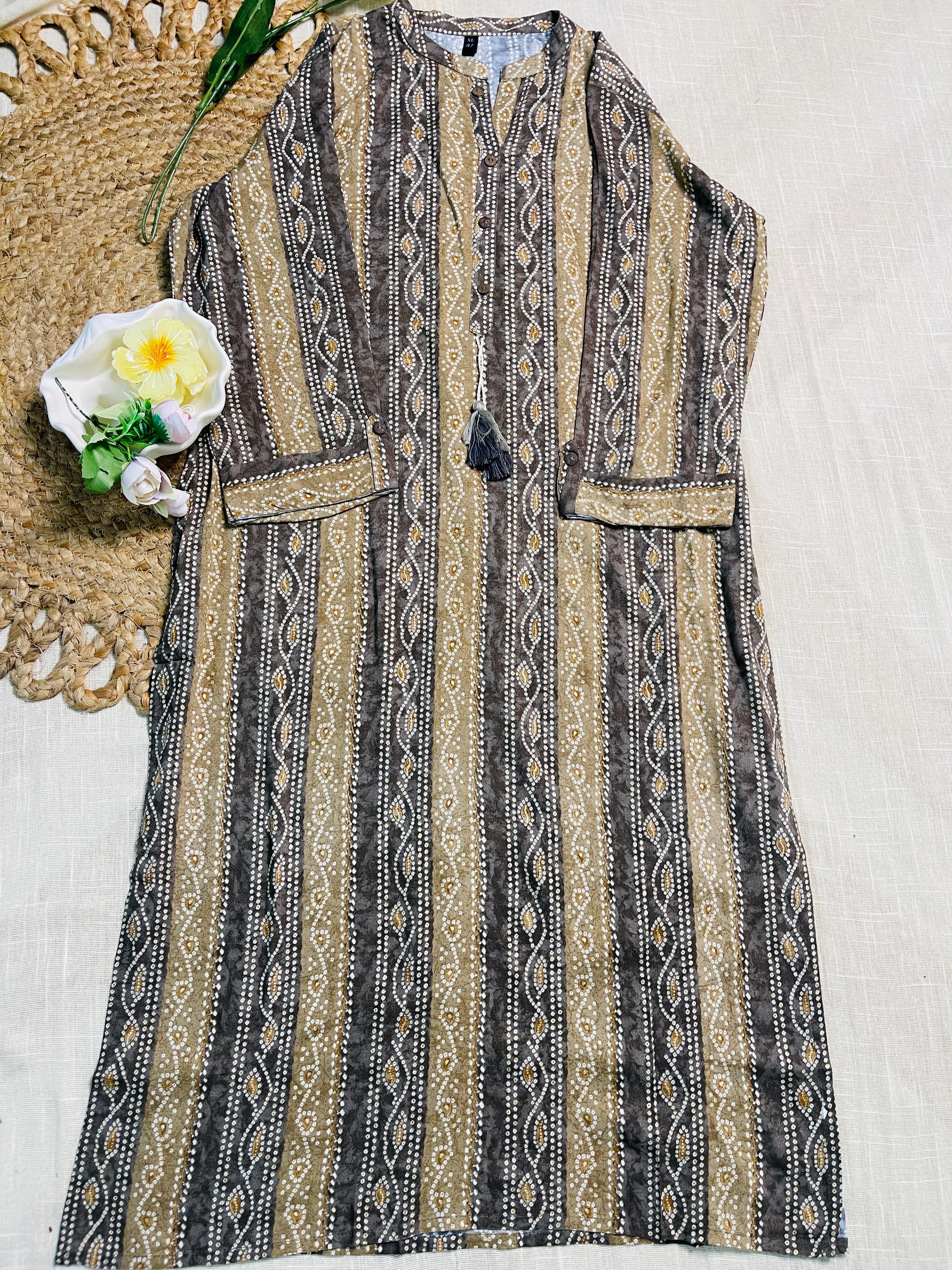 Light Brown Kurthi Top - SU 81