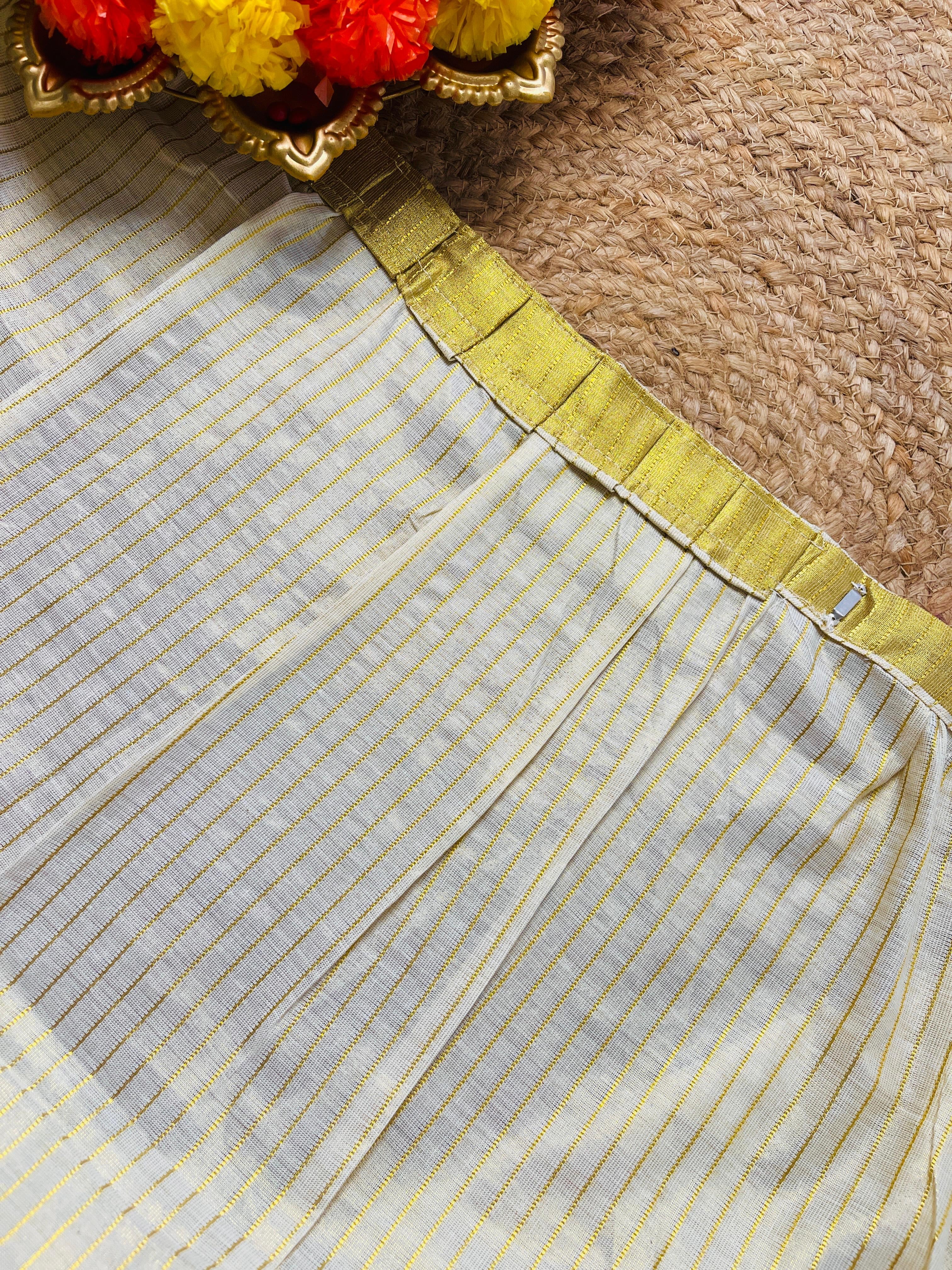 Ready to Wear Line with Golden Kasav Saree - SU 597