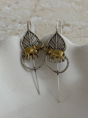 Oxidized Temple Elephant Bugadi ( SJ 94 )