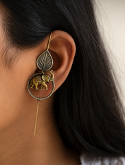 Oxidized Temple Elephant Bugadi ( SJ 94 )