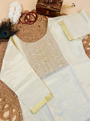 Golden print Kurthi Top - Festive Wear