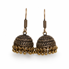 Antique Gold Ghungroo Jhumka (SJ 124)