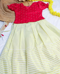 Rani Pink Elegant Kasavu Skirt and Top (SU 137)