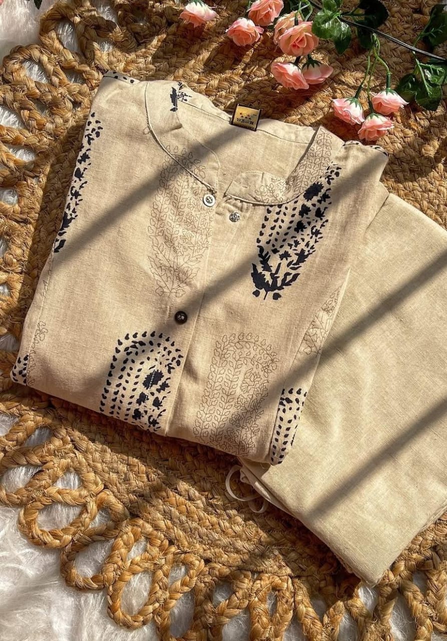 Ebony beige co-ord set (SU 311)