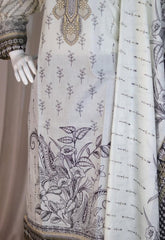 White kurti set with back print (SU 264)