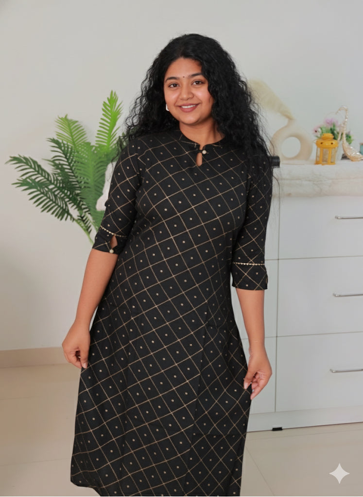 Black Kurtha Top - Casual Wear (SU 26)