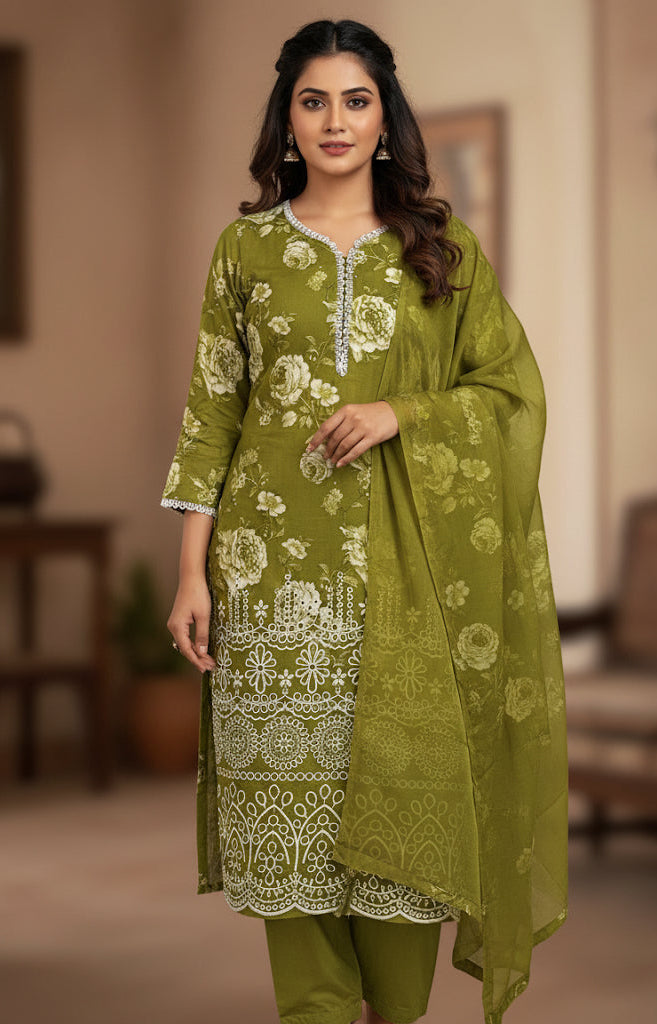 Green Silk salwar suit (SU 127)