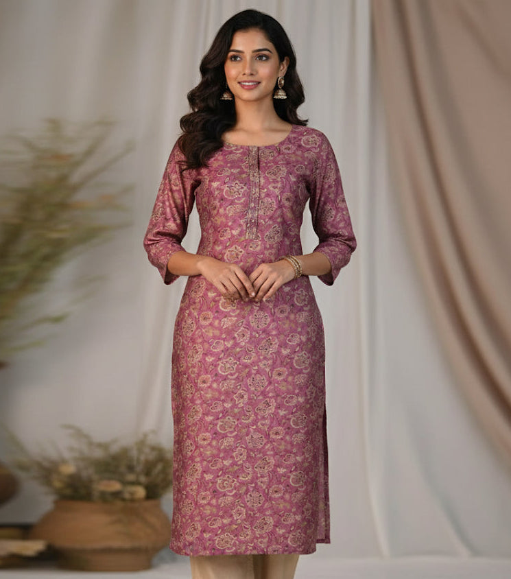 Onion Pink Kurthi Top ( SU 201 )