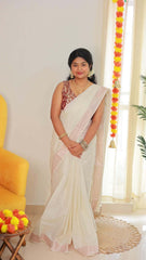 Palazhi rose gold saree