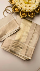 Champagne plain ready to wear saree