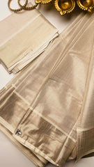 Champagne plain ready to wear saree
