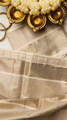 Champagne plain ready to wear saree