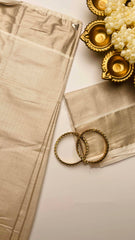 Champagne plain ready to wear saree
