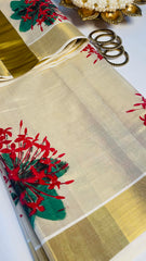 Red Chethipoo Saree